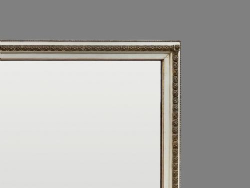 STUNNING LARGE 19TH CENTURY ENGLISH PAINTED AND GILT OVERMANTLE MIRROR - ADDITIONAL PHOTO 4