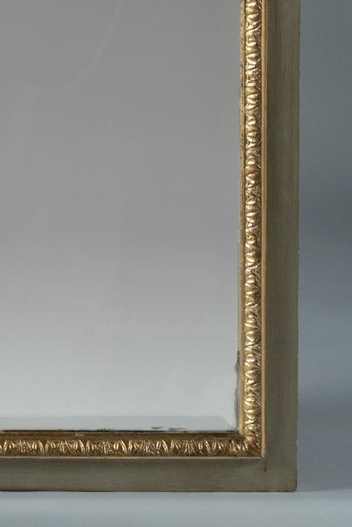 VICTORIAN ENGLISH PAINTED AND PARCEL GILT OVERMANTLE MIRROR PIER MIRROR - ADDITIONAL PHOTO 3