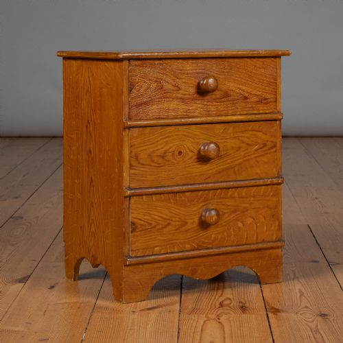 SMALL 19TH CENTURY ENGLISH SIMULATED PAINTED WOOD CHEST OF DRAWERS - ADDITIONAL PHOTO 1