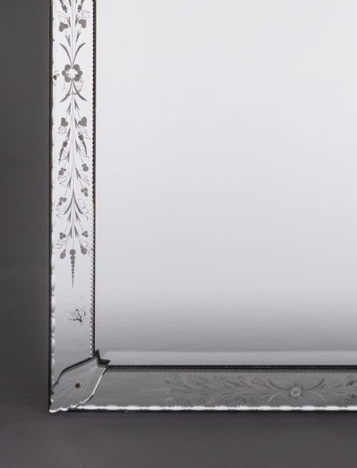 ITALIAN VENETIAN GLASS OVERMANTLE MIRROR - ADDITIONAL PHOTO 3