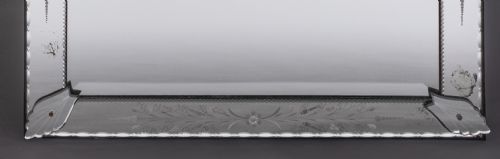 ITALIAN VENETIAN GLASS OVERMANTLE MIRROR - ADDITIONAL PHOTO 6
