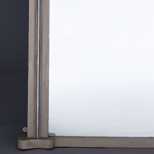 ENGLISH PAINTED AND PARCEL SILVERED ARCHTOP OVERMANTLE MIRROR - ADDITIONAL PHOTO 3