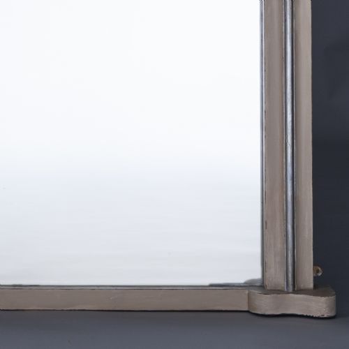 ENGLISH PAINTED AND PARCEL SILVERED ARCHTOP OVERMANTLE MIRROR - ADDITIONAL PHOTO 4