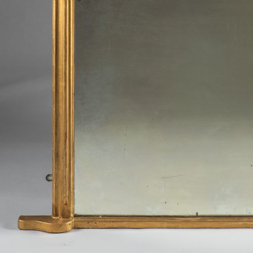 LARGE VICTORIAN GILT ARCHTOP OVERMANTLE MIRROR - ADDITIONAL PHOTO 3
