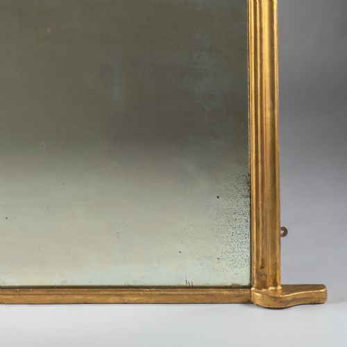 LARGE VICTORIAN GILT ARCHTOP OVERMANTLE MIRROR - ADDITIONAL PHOTO 4