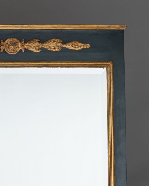 LARGE VICTORIAN EBONISED AND GILT OVERMANTLE MIRROR - ADDITIONAL PHOTO 2