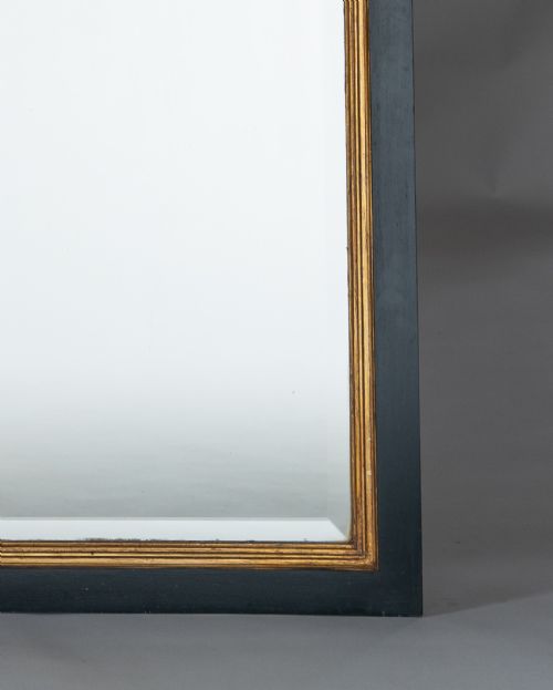 LARGE VICTORIAN EBONISED AND GILT OVERMANTLE MIRROR - ADDITIONAL PHOTO 4