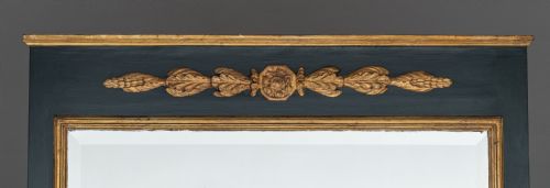 LARGE VICTORIAN EBONISED AND GILT OVERMANTLE MIRROR - ADDITIONAL PHOTO 5
