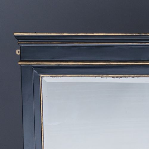 VICTORIAN EBONISED AND GILT OVERMANTLE MIRROR - ADDITIONAL PHOTO 2
