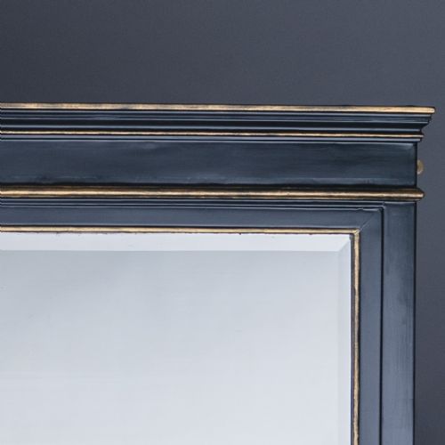 VICTORIAN EBONISED AND GILT OVERMANTLE MIRROR - ADDITIONAL PHOTO 3