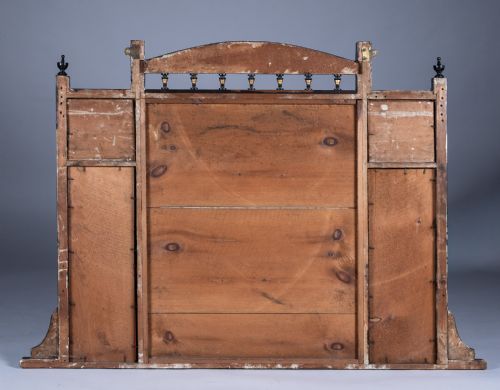 LARGE VICTORIAN AESTHETIC PERIOD EBONISED AND PARCEL GILT OVERMANTLE MIRROR - ADDITIONAL PHOTO 10