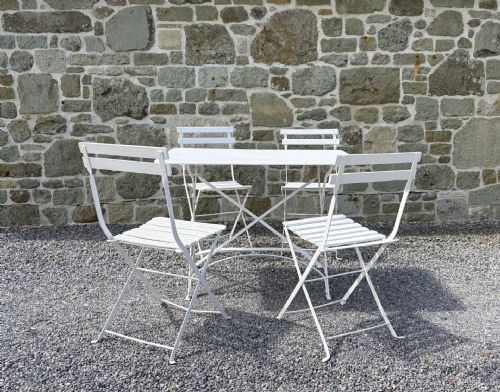 French Iron and Wood Garden Furniture