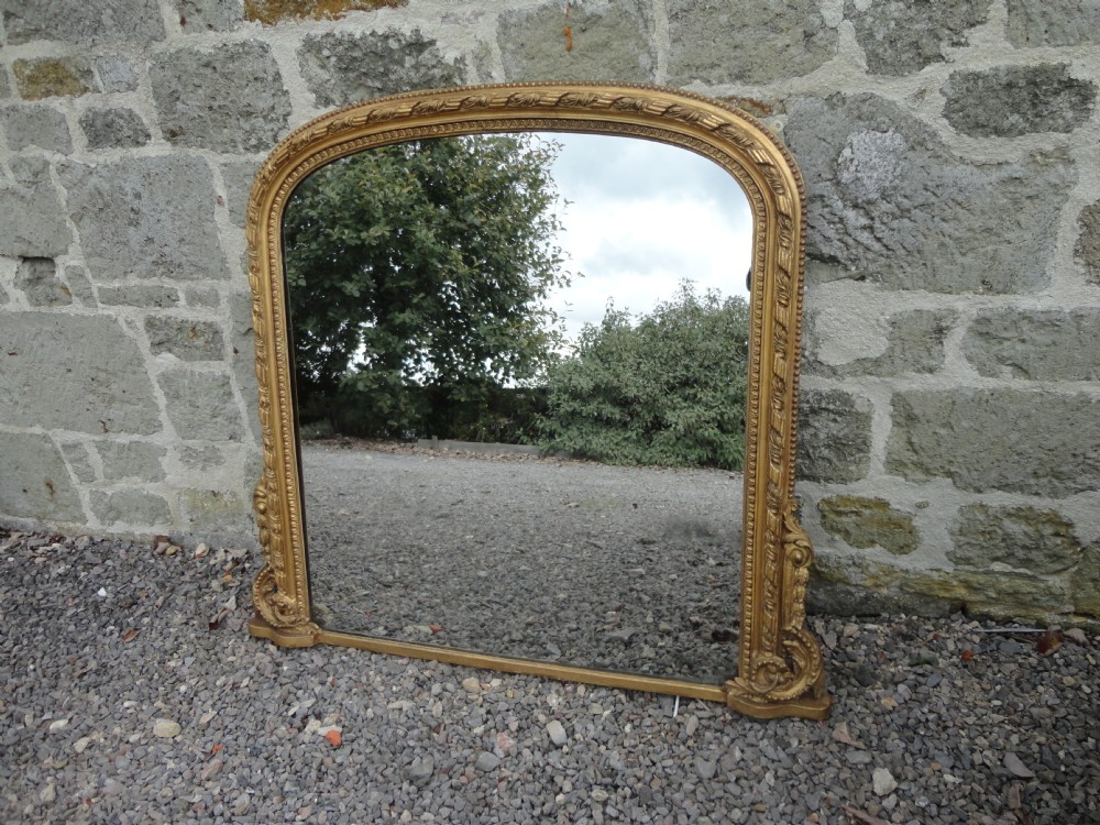 English Gilt Overmantle Mirror