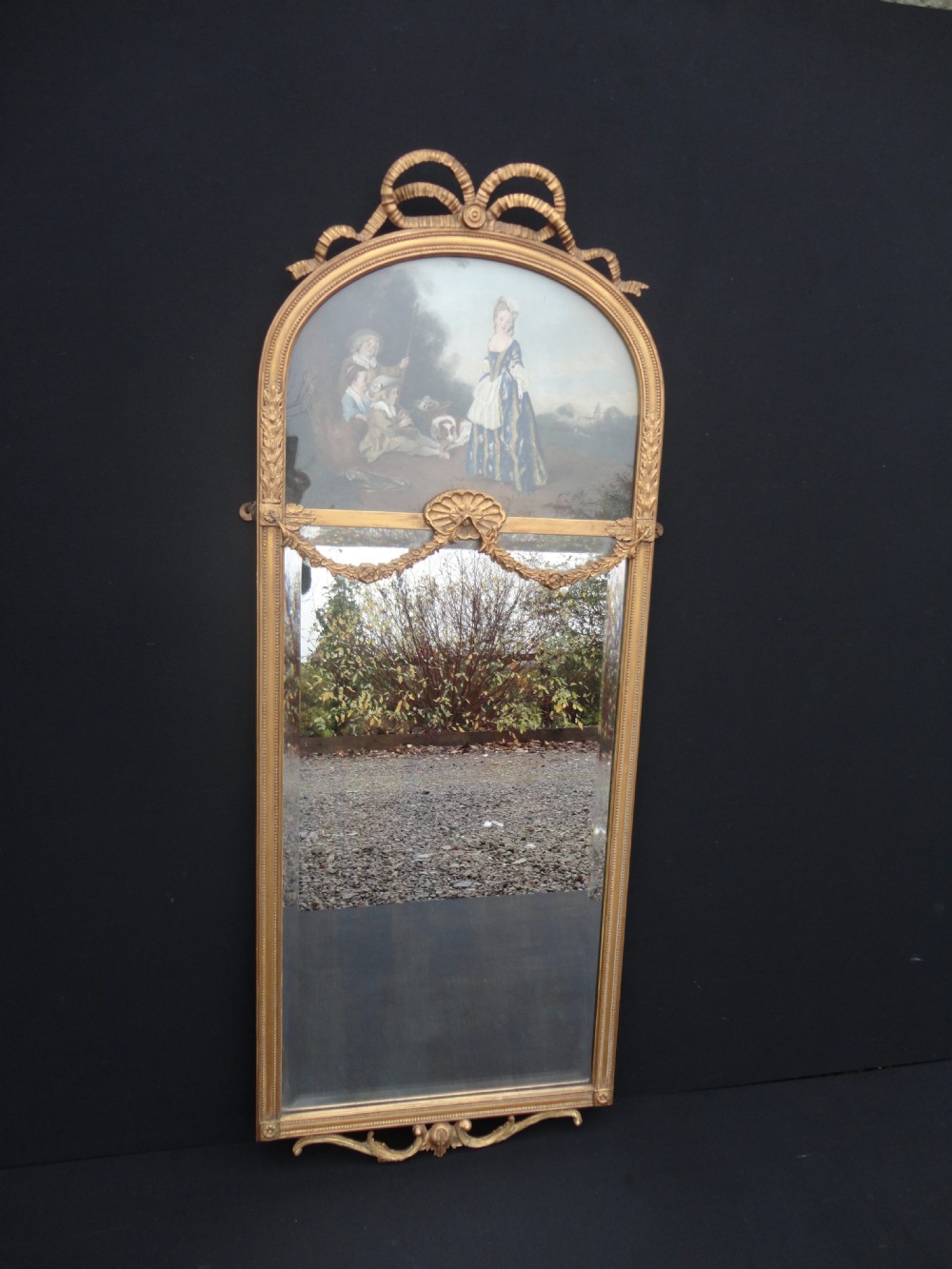 French Gilt Trumeau Mirror