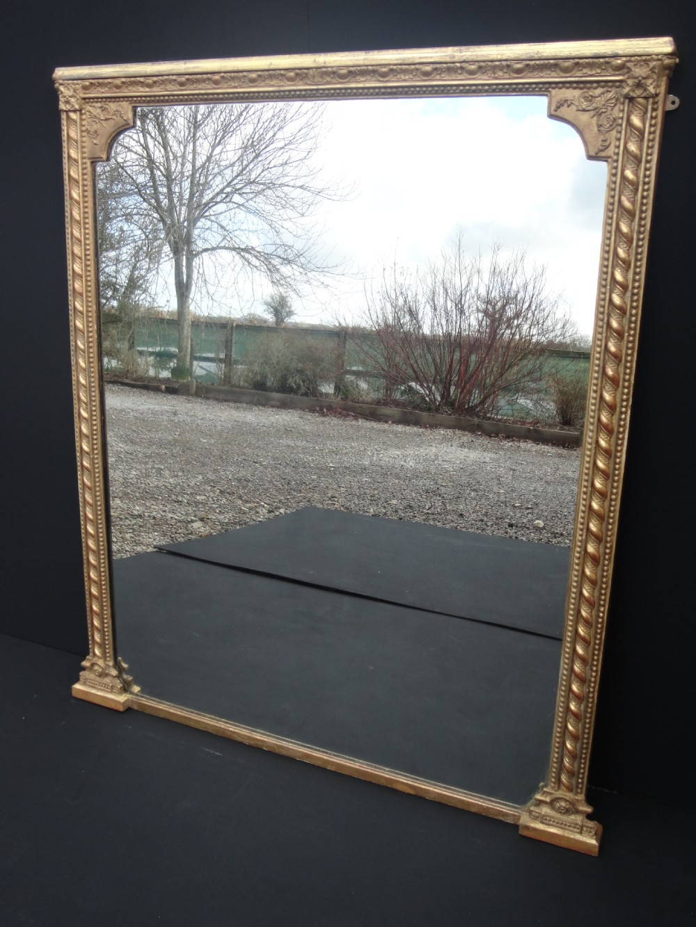 English Gilt Overmantle Mirror 