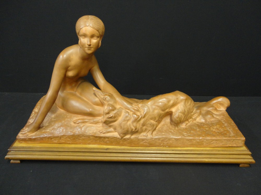 French Art Deco Terracotta Sculpture.