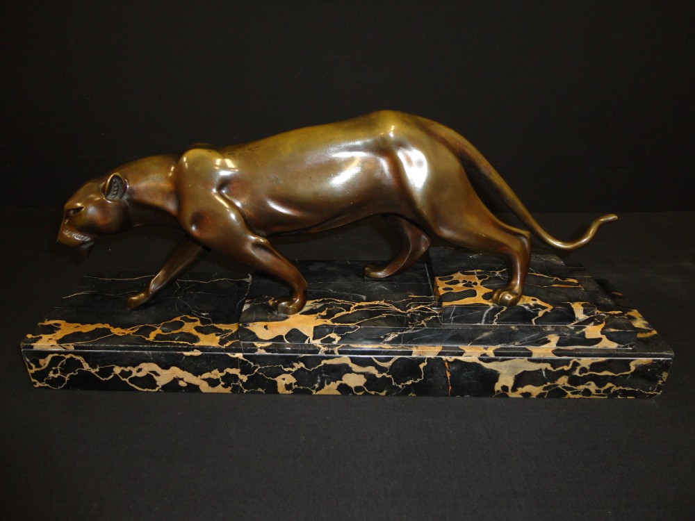 Art Deco Bronze Panther