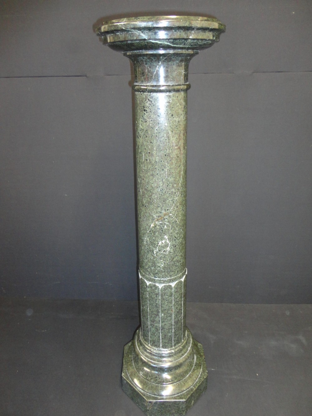 Late 19th Century French Serpentine Marble Column 