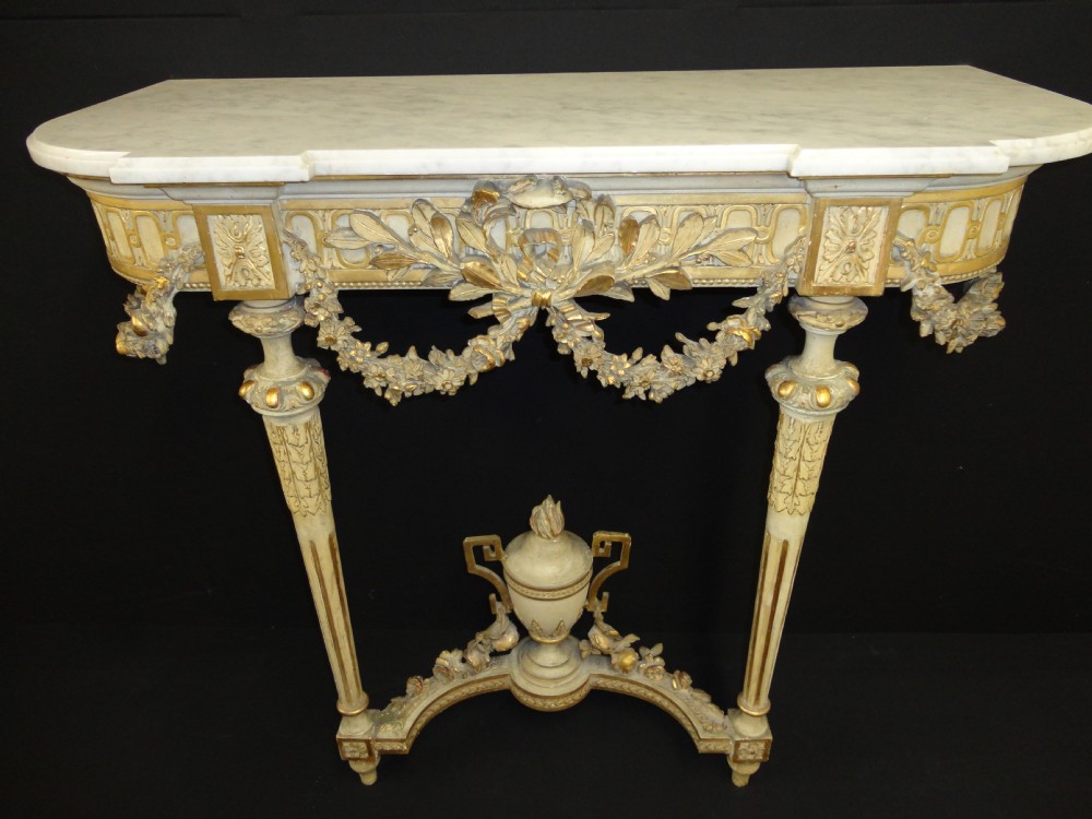 French Louis XVI Style Gilt Console Table