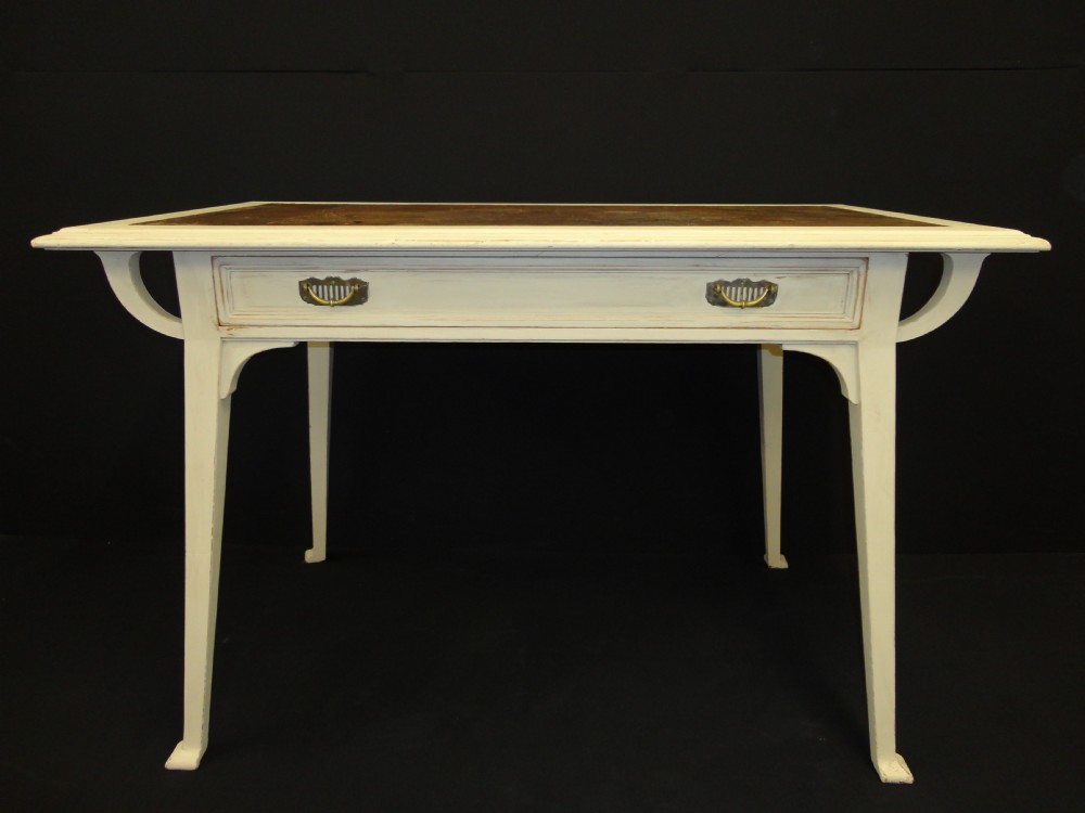 French Painted Art Nouveau Writing Table