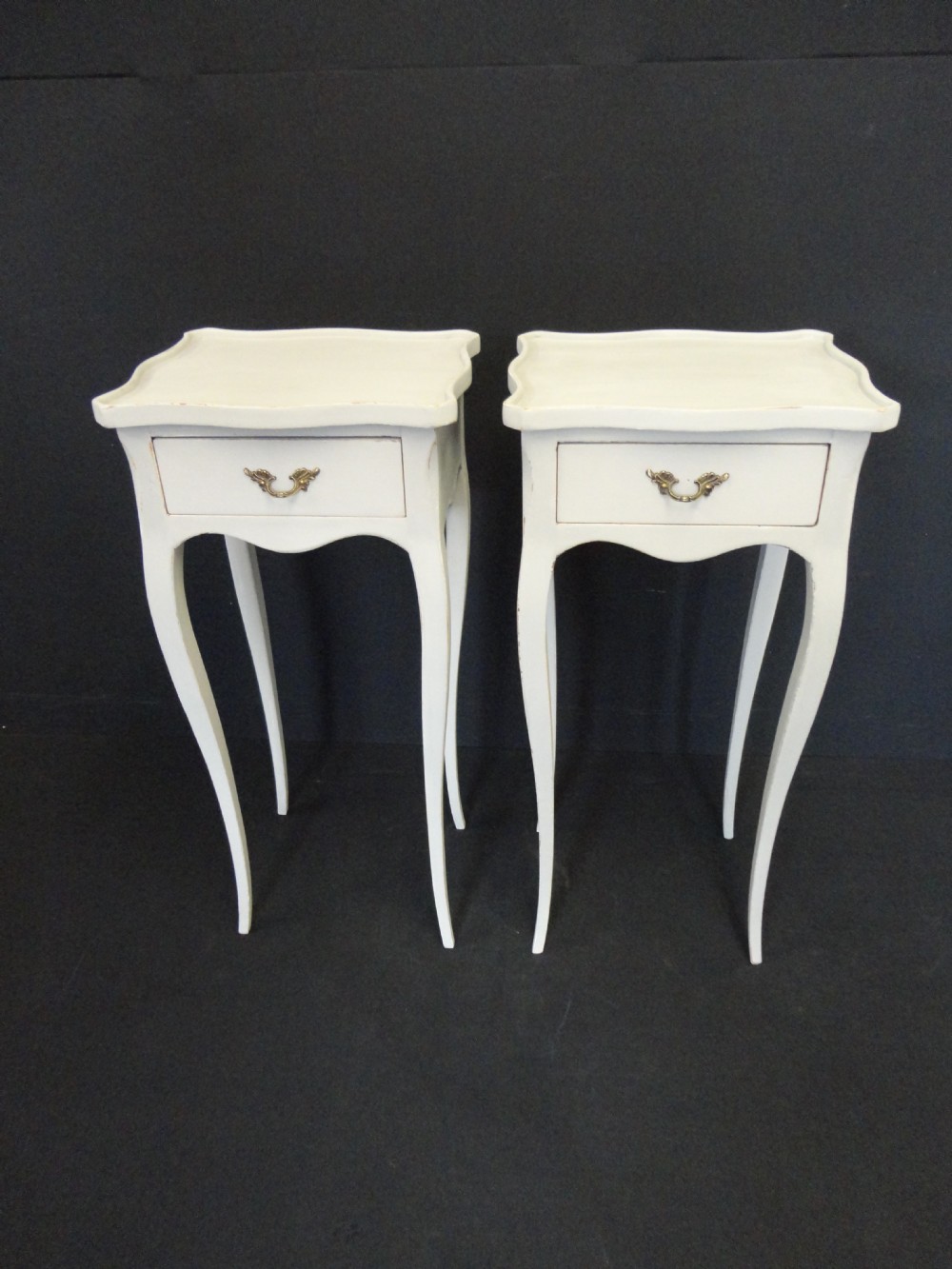 Pair Of French Painted Bedside Cabinets.