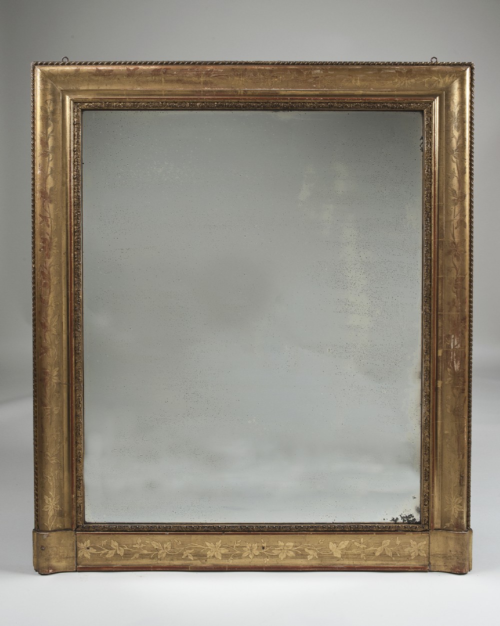 Late 19th Century French Etched Overmantle Mirror