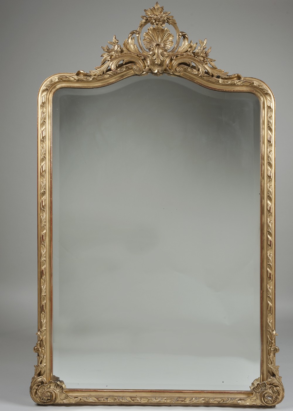 Late 19th Century French Gilt Overmantle Mirror