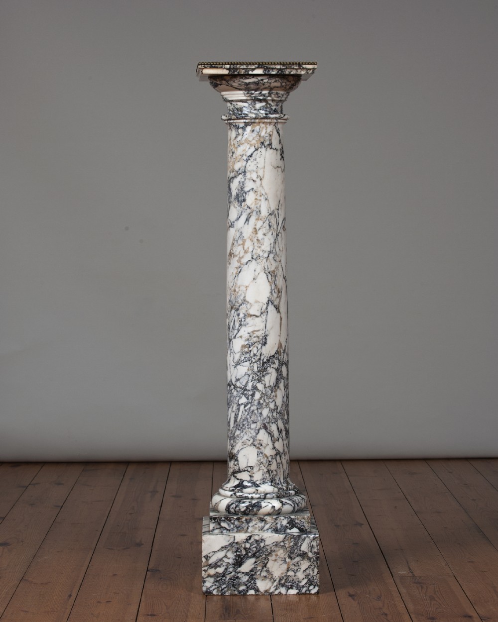 Late 19th Century Stunning Italian Breccia Di Carrara marble column