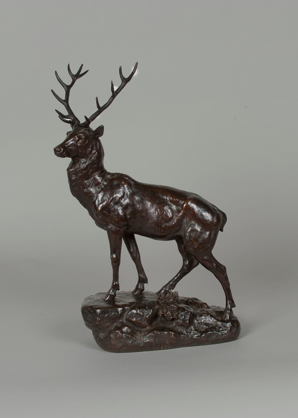 French Bronze Sculpture Of A Stag, Signed J.E.MASSON