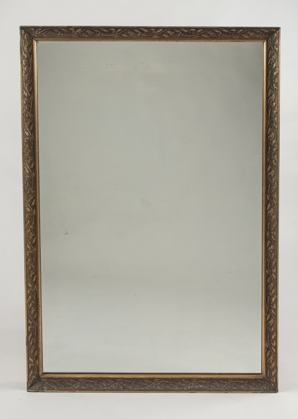 19th Century Large French Gilt Overmantle Mirror with leaf decoration.
