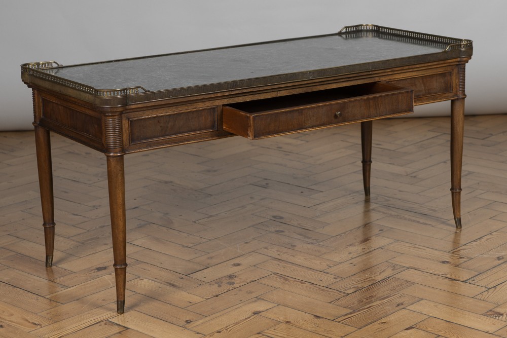 Large French coffee table With A Verdi Marble Top