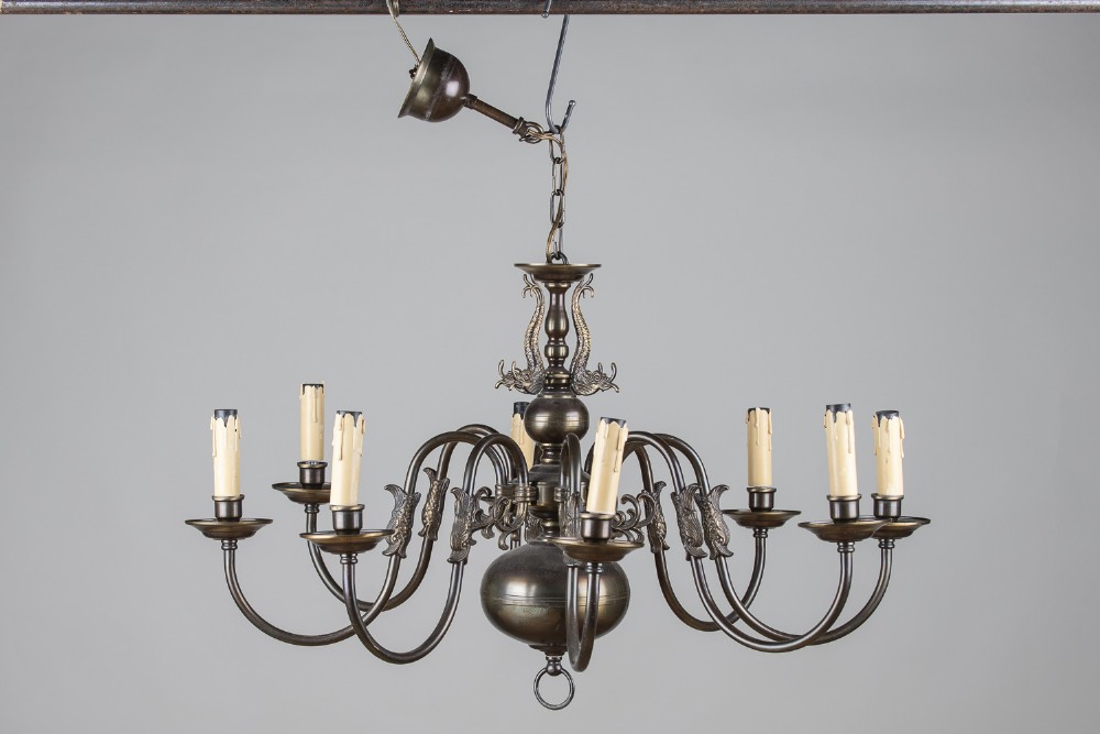 French Brass Decorative Chandelier