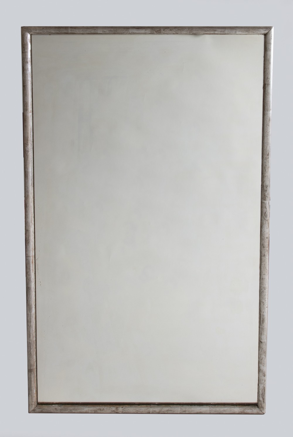 French Large Silvered Overmantle MIrror