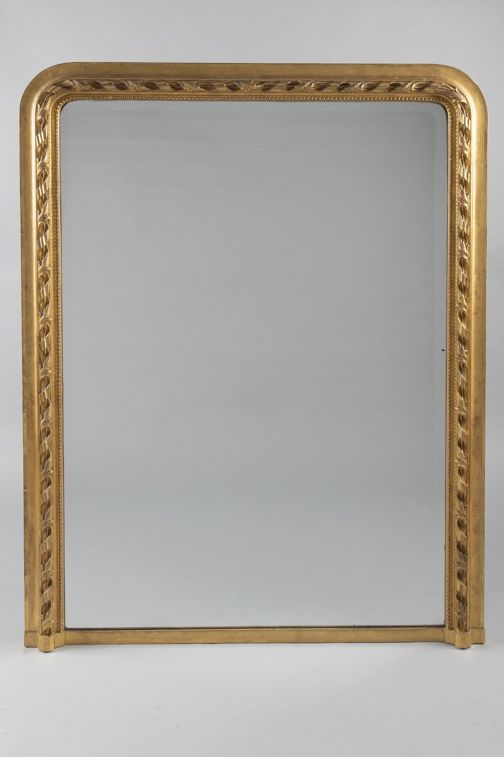 A Large 19th Century French Gilt Overmantle Mirror