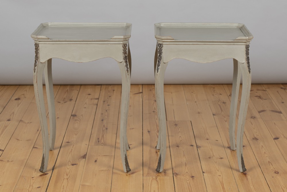A Pair Of French Painted Bedside Cabinets