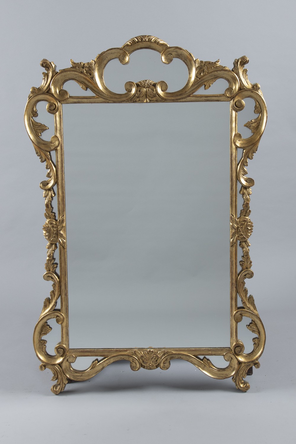 A Fabulous French Carved Wood Gilt Overmantle Mirror