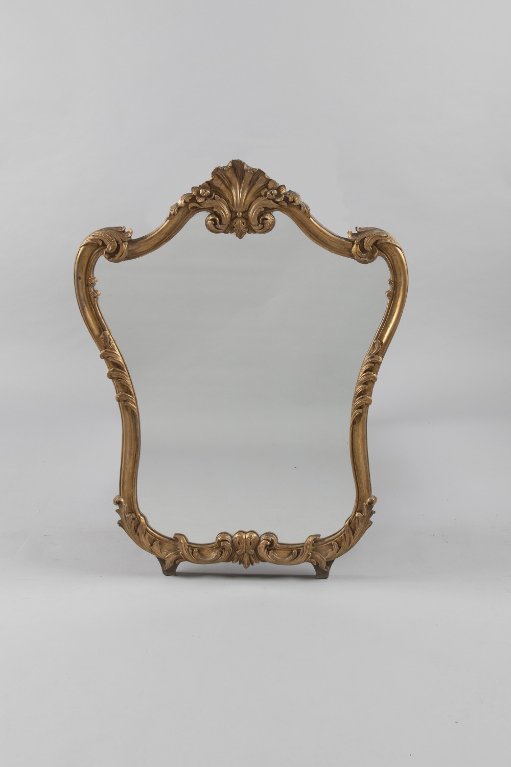 A Large French Gilt Overmantle Mirror