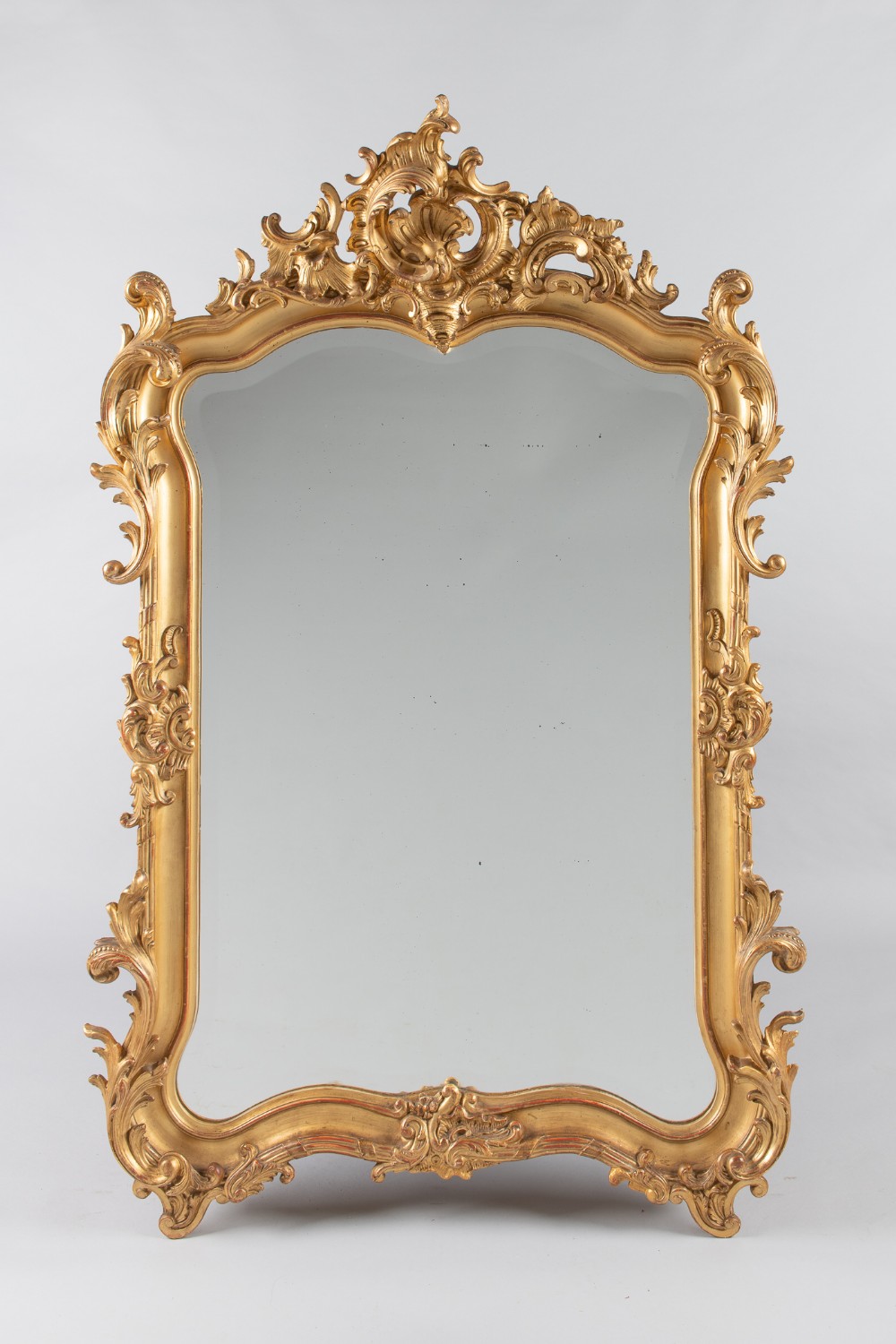 A Wonderful Large 19th Century French Gilt Overmantle Mirror