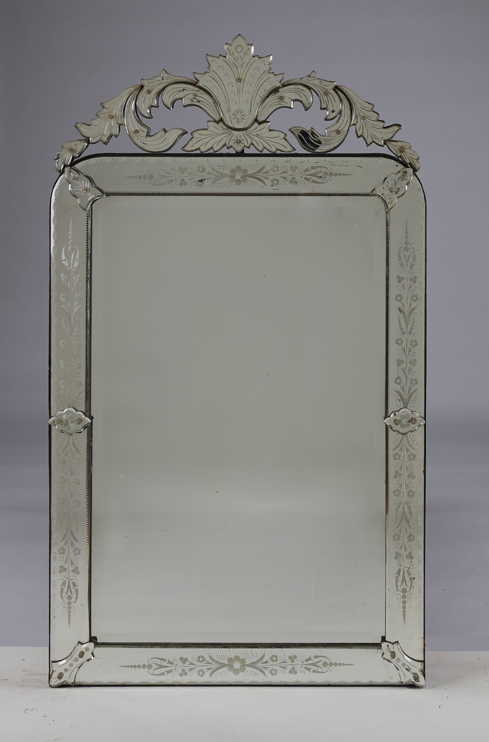 Large Italian Venetian Overmantle Mirror