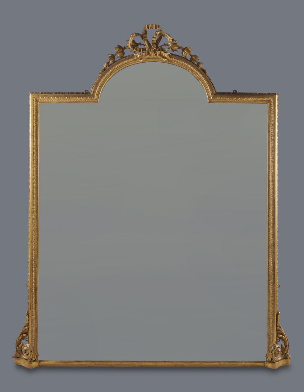 A Stunning Very Large English Victorian Gilt Overmantle Mirror