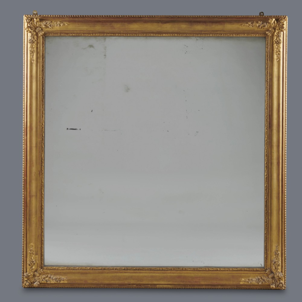 Large English Victorian Gilt Overmantle Mirror