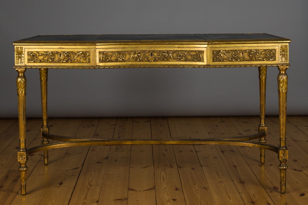 Large 19th Century French gilt Writing Desk