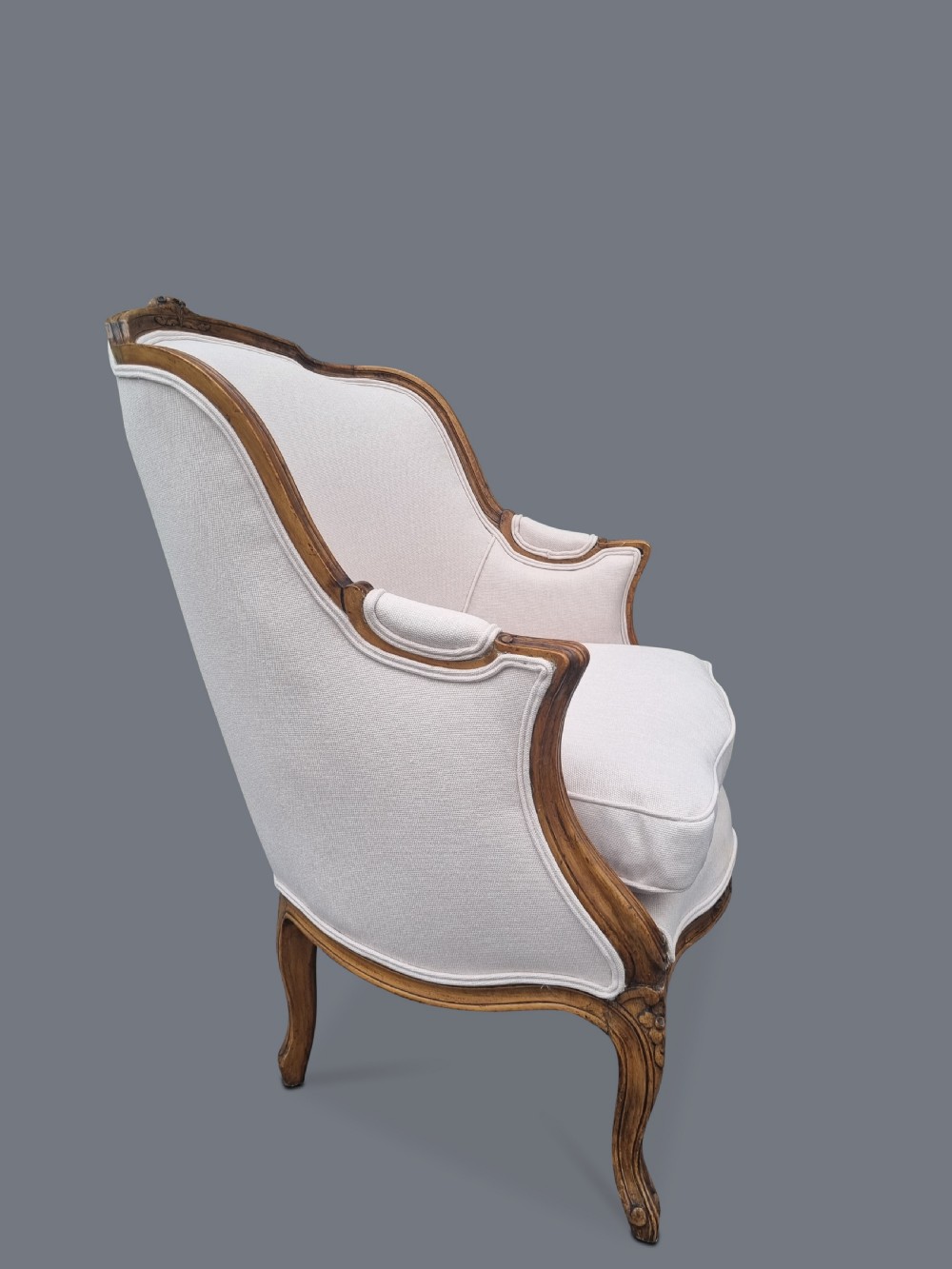Pair Of Large French Louis XV Style Carved Walnut Armchairs View IV