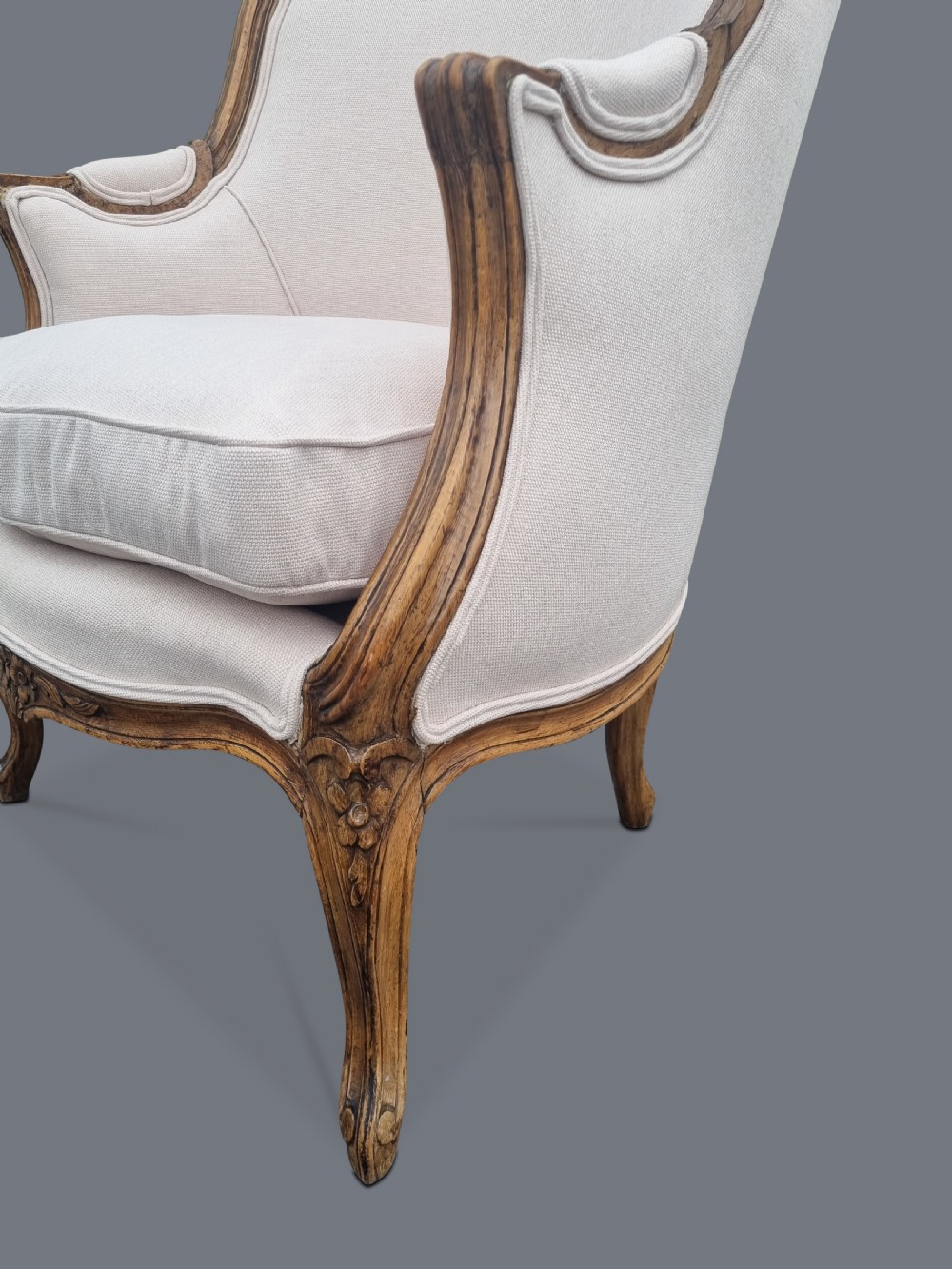 Pair Of Large French Louis XV Style Carved Walnut Armchairs View VIII