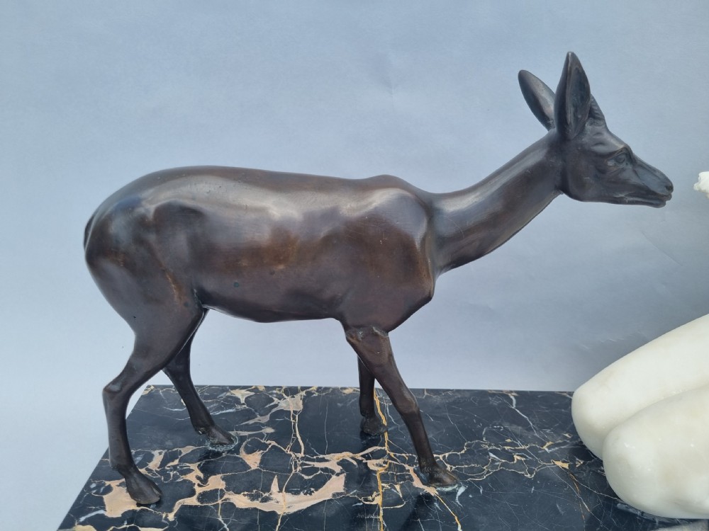 A Stunning Italian Carved Alabaster And Bronze Sculpture. Signed A.Saccardi View VI