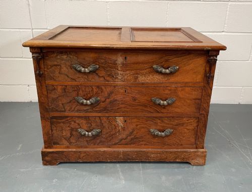 A WALNUT CHEST OF DRAWERS BY WC BURT - ADDITIONAL PHOTO 2