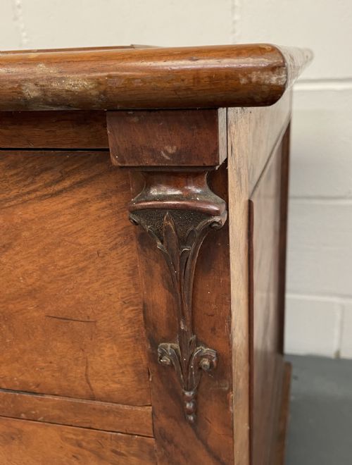 A WALNUT CHEST OF DRAWERS BY WC BURT - ADDITIONAL PHOTO 4