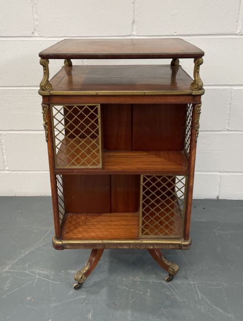 A KINGWOOD AND ORMOLU MOUNTED REVOLVING BOOKCASE - ADDITIONAL PHOTO 1