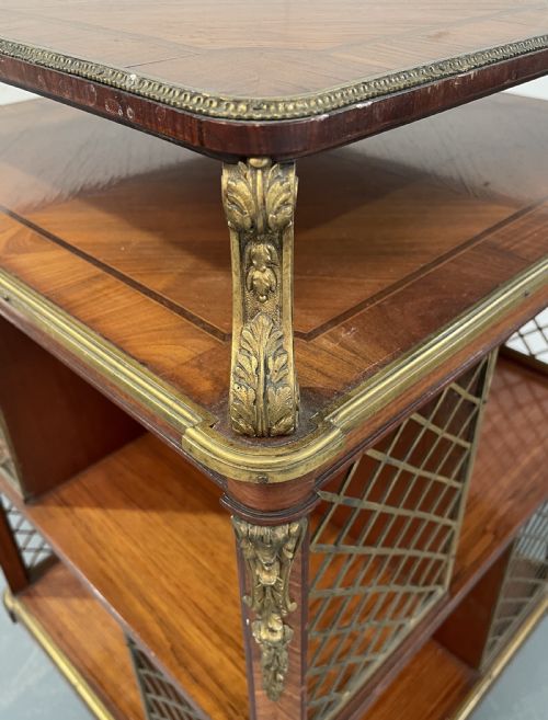 A KINGWOOD AND ORMOLU MOUNTED REVOLVING BOOKCASE - ADDITIONAL PHOTO 4