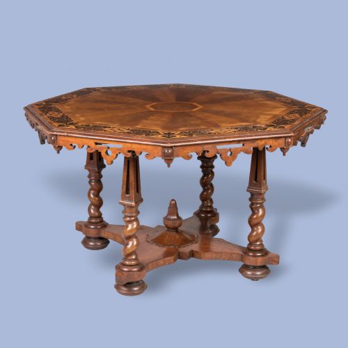 A MIDNINETEENTH CENTURY OCTAGONAL CENTRE TABLE ATTRIBUTED TO JAMES WINTER